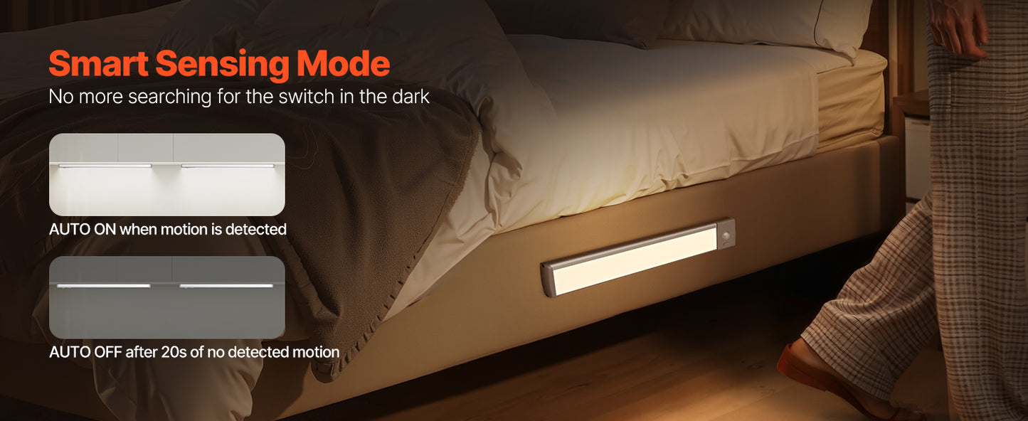 LED Motion Sensor Under Cabinet Lights (2 Pack)