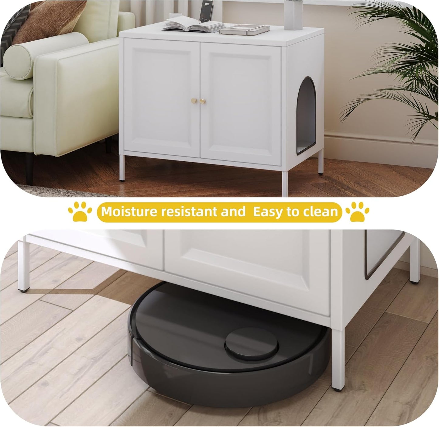Cat Washroom Furniture With Barn Door, Indoor pet House