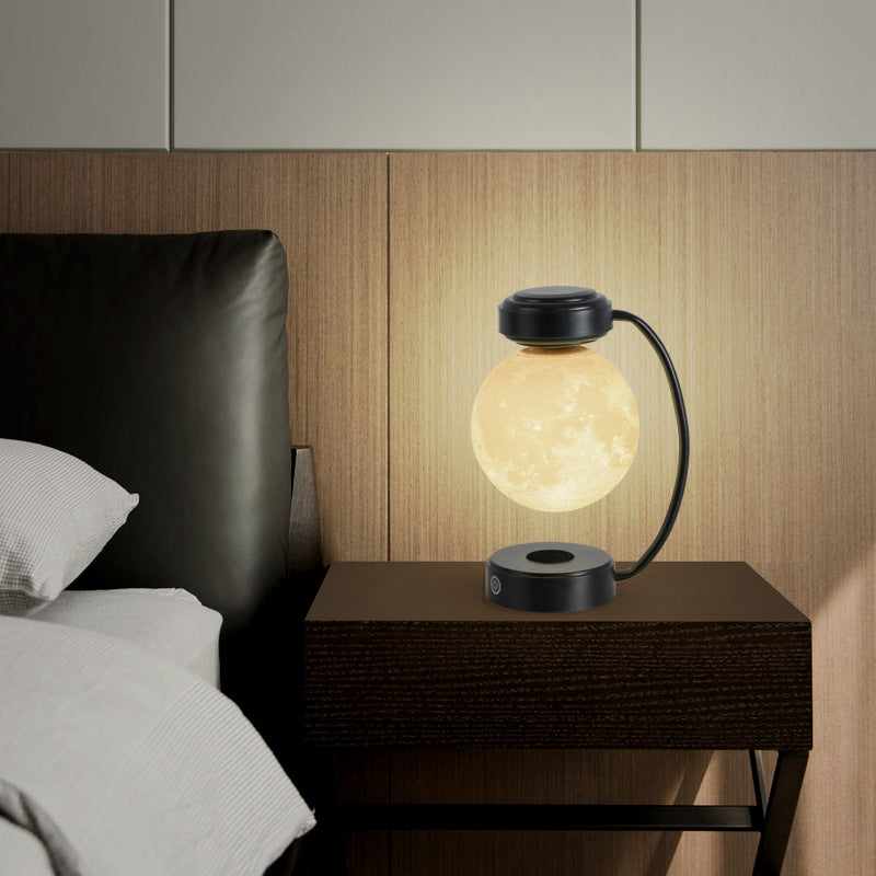 Magnetic Levitating Rotating Floating Ball Lamp3D LED Moon Night Light Wireless