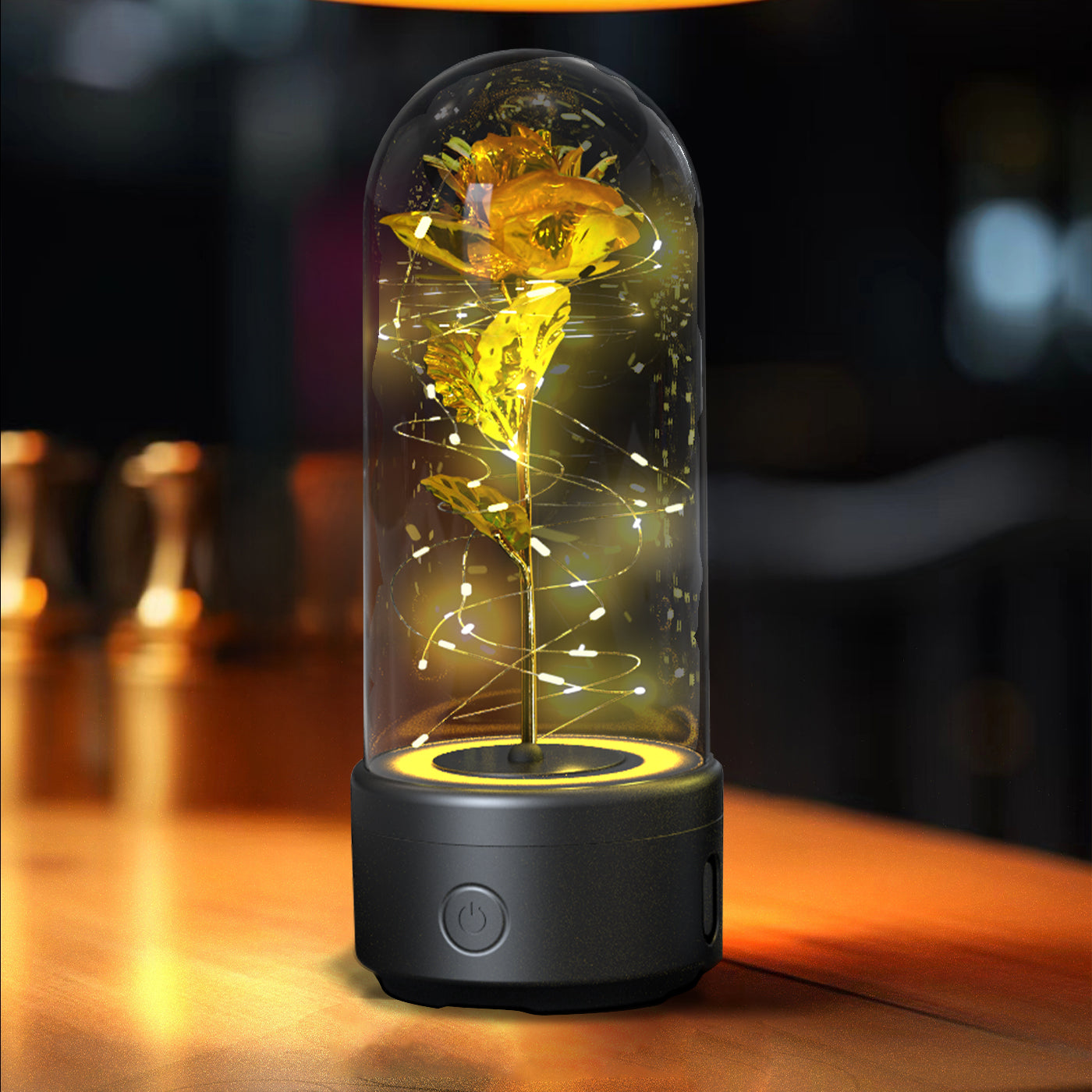 2 In 1 Rose Flowers LED Light And Bluetooth-compatible Speaker