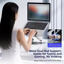 Adjustable Aluminum Laptop Stand | Foldable Ergonomic Riser