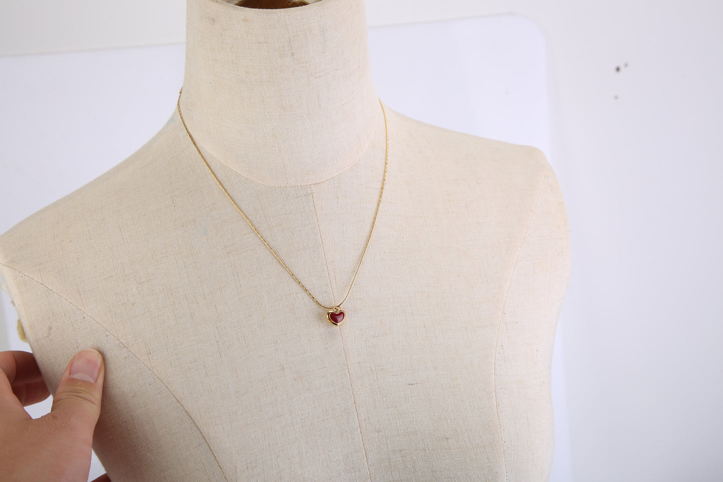 Red Real Rose With Heart Necklace Gifts For Women