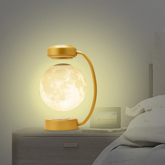 Magnetic Levitating Rotating Floating Ball Lamp3D LED Moon Night Light Wireless