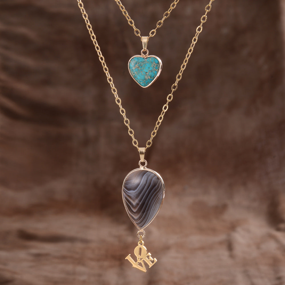 Double Chain Necklace Valentine's Day